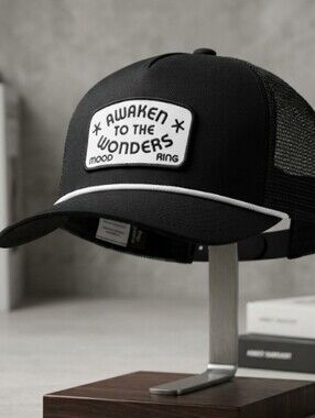 Mood Ring NWOT Awaken to the Wonders Black Trucker Cap  Streetwear Contemporary